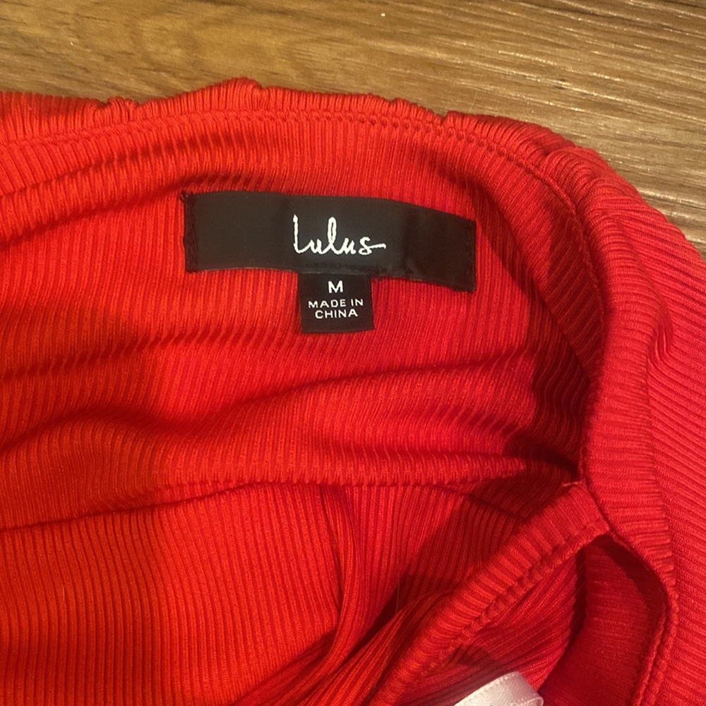 Lulus Ever So Sweet Red Ribbed Tie-Strap Bodycon Mini Dress - Picture 7 of 9